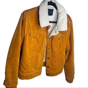 Corduroy Faux Shearling Jacket -Great/used condition